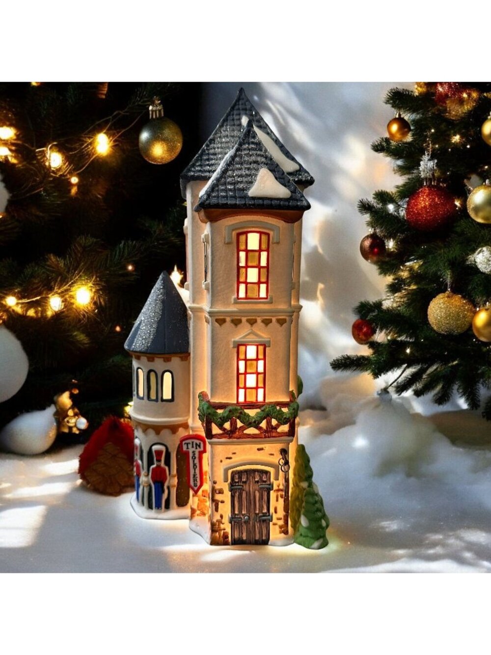 Dept 56 Tin Soldier Shop North Pole Village Building (Missing Sign) - 1995